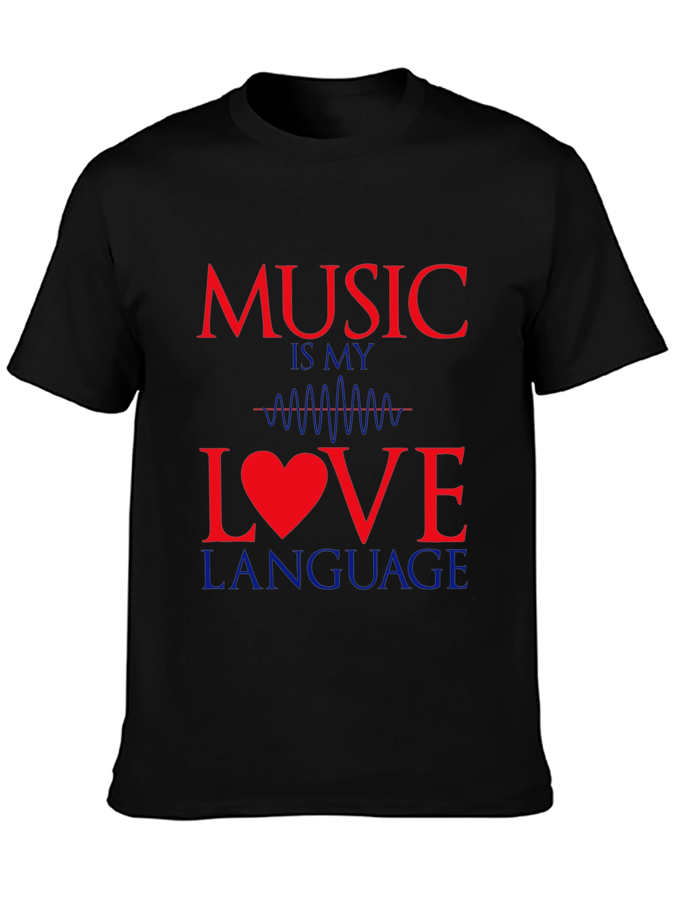 Camiseta Negra Music Is My Love Language