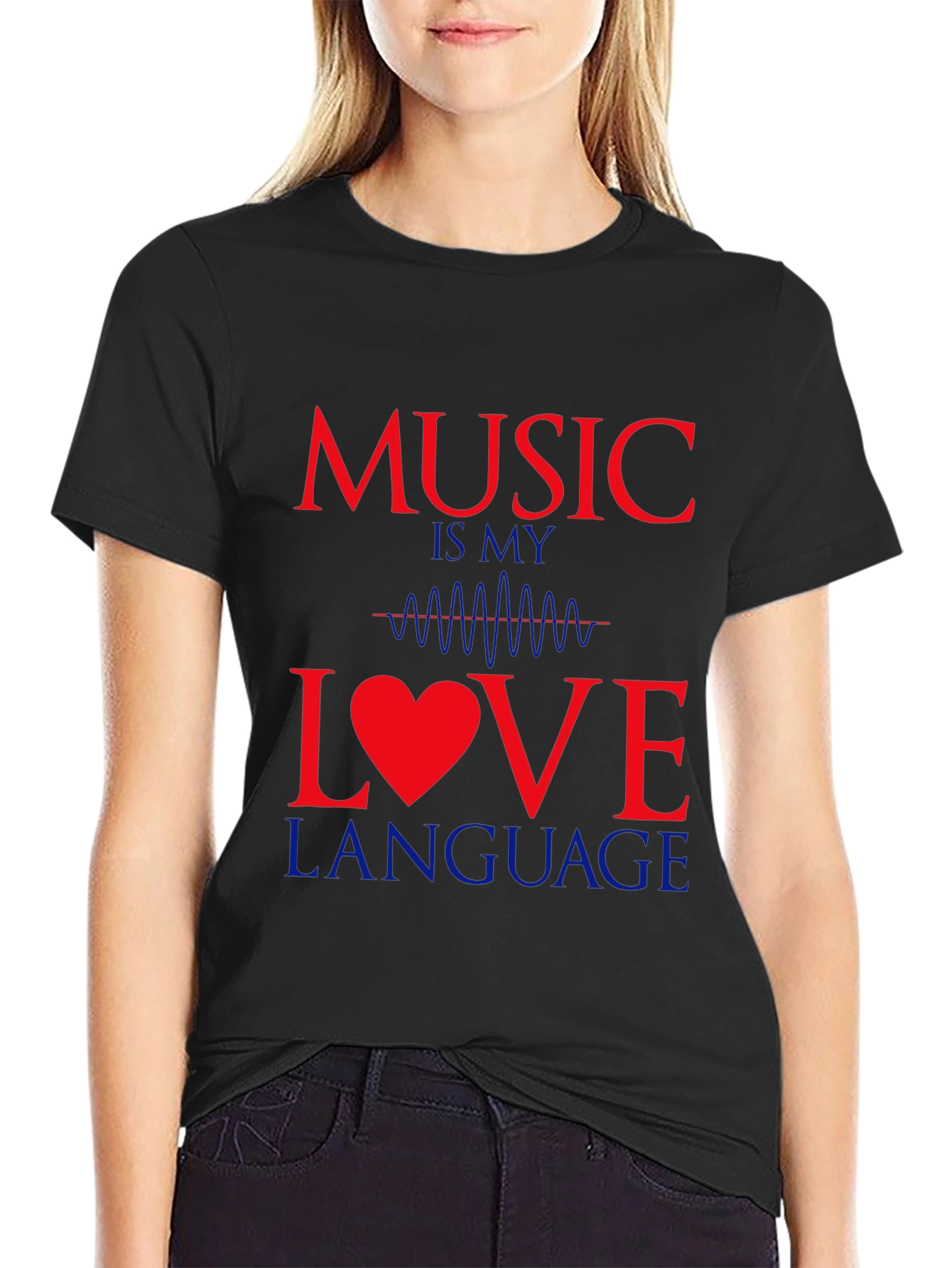 Camiseta Negra Music Is My Love Language
