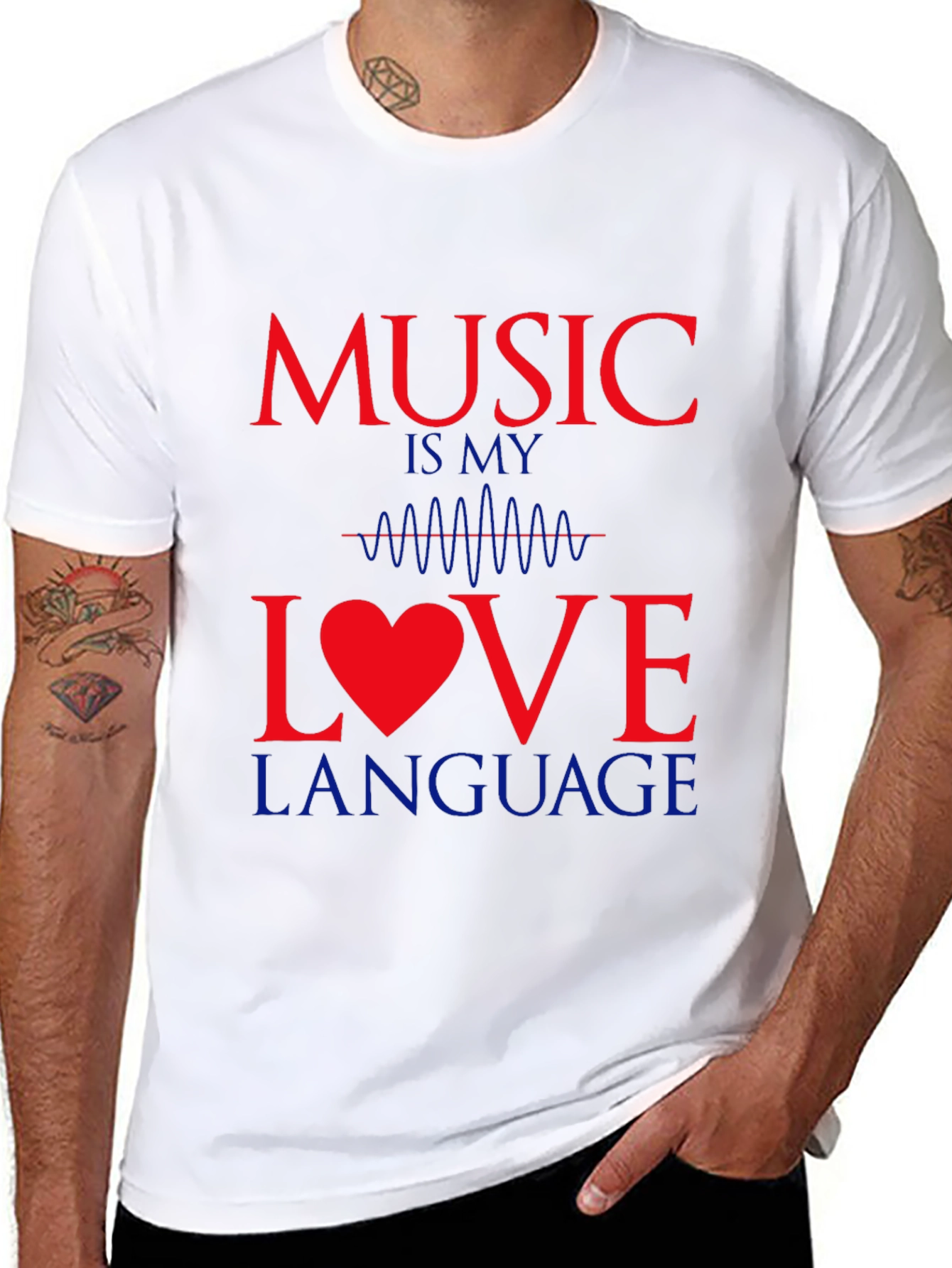 Camiseta Negra Music Is My Love Language