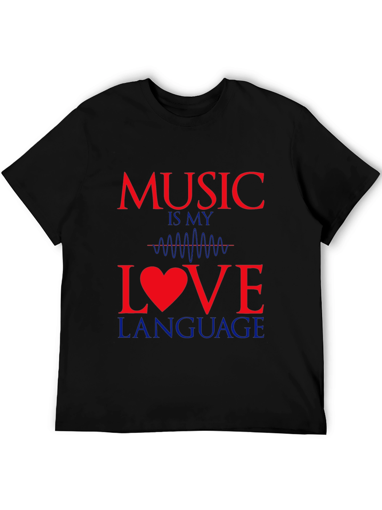Camiseta Negra Music Is My Love Language