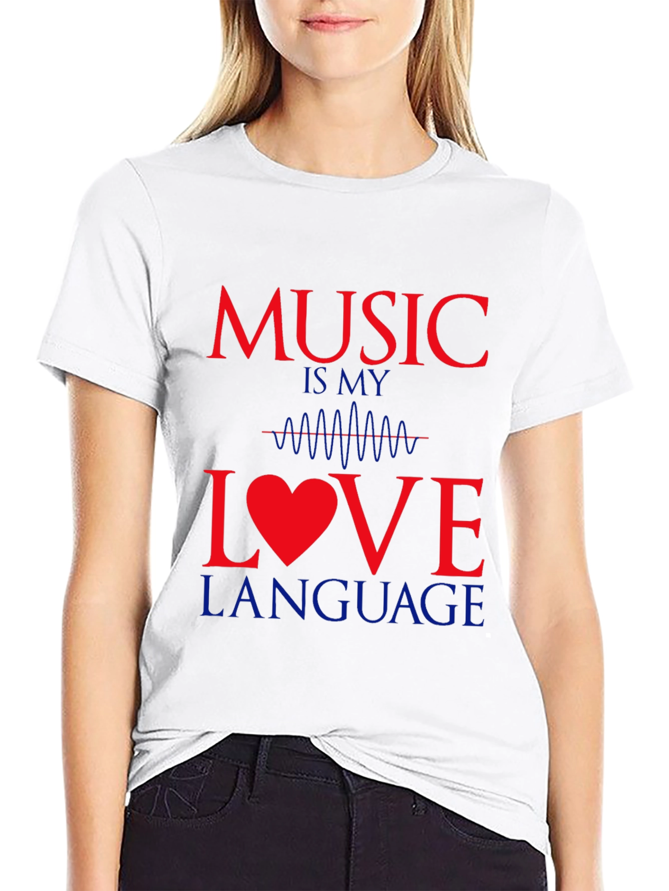 Camiseta Negra Music Is My Love Language