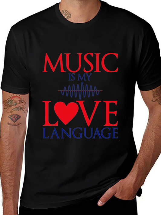 Camiseta Negra Music Is My Love Language