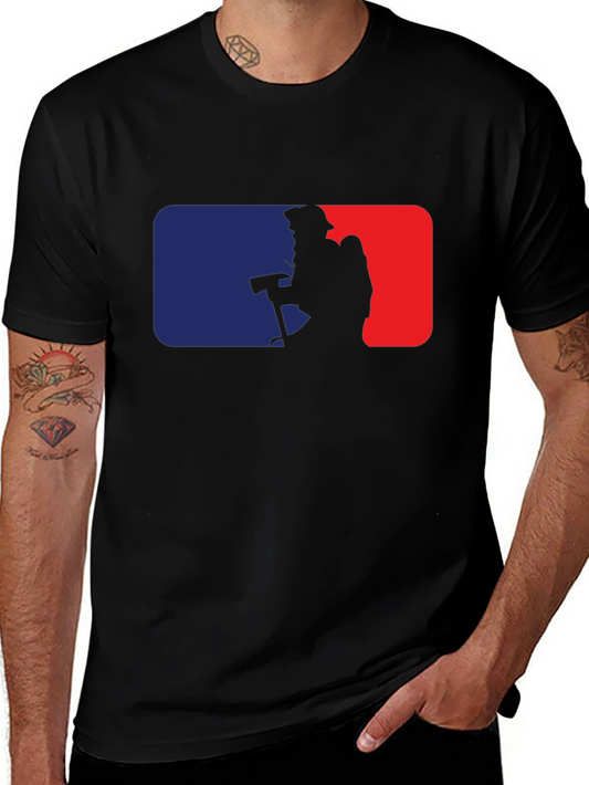 Camiseta Negra Bomberos Estilo MLB