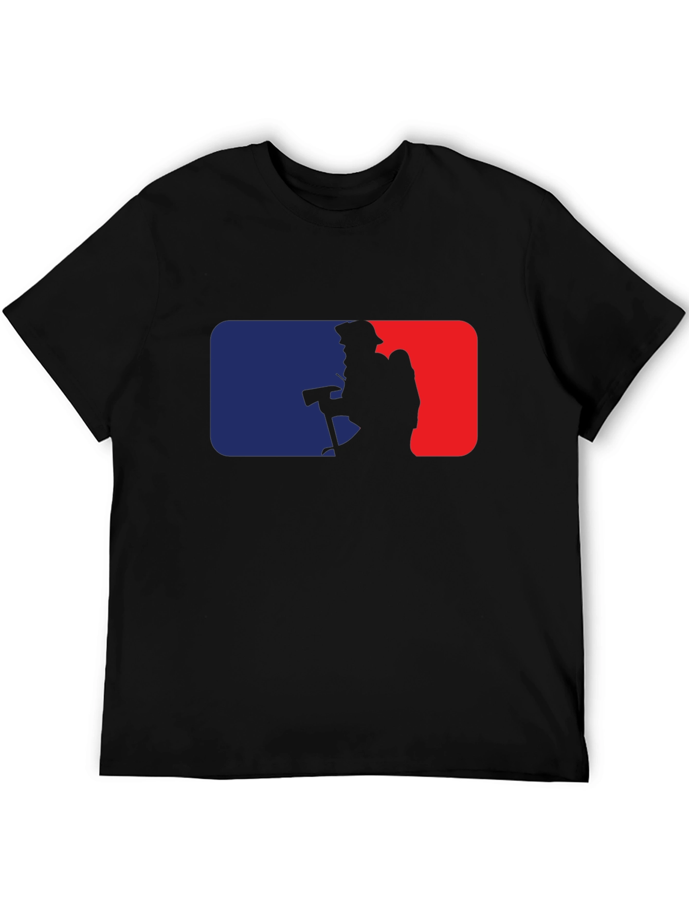 Camiseta Negra Bomberos Estilo MLB