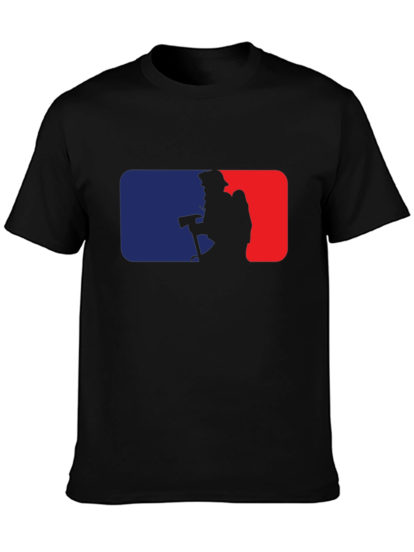 Camiseta Negra Bomberos Estilo MLB