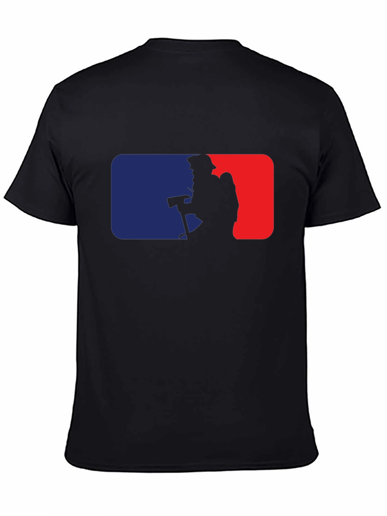 Camiseta Negra Bomberos Estilo MLB