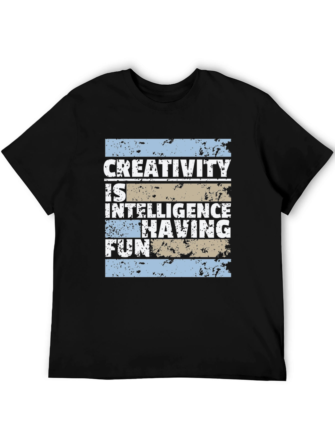 Camiseta Negra Creatividad Inteligencia Diversión