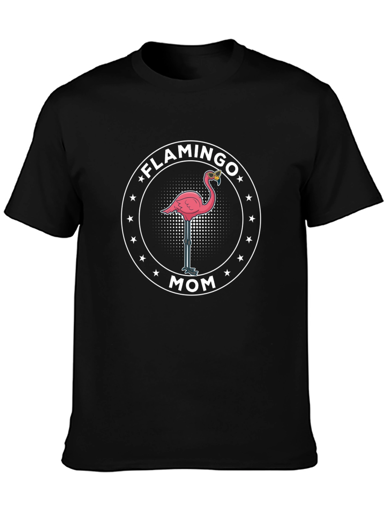 Camiseta Negra con Diseño de Flamenco para Mamá