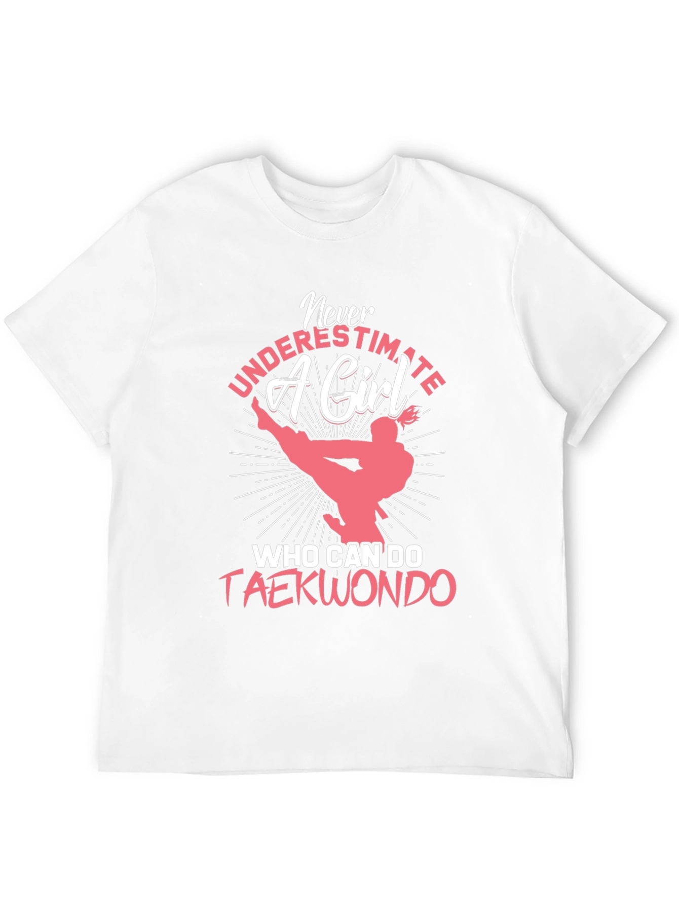 Camiseta Negra con Diseño de Taekwondo para Mujer