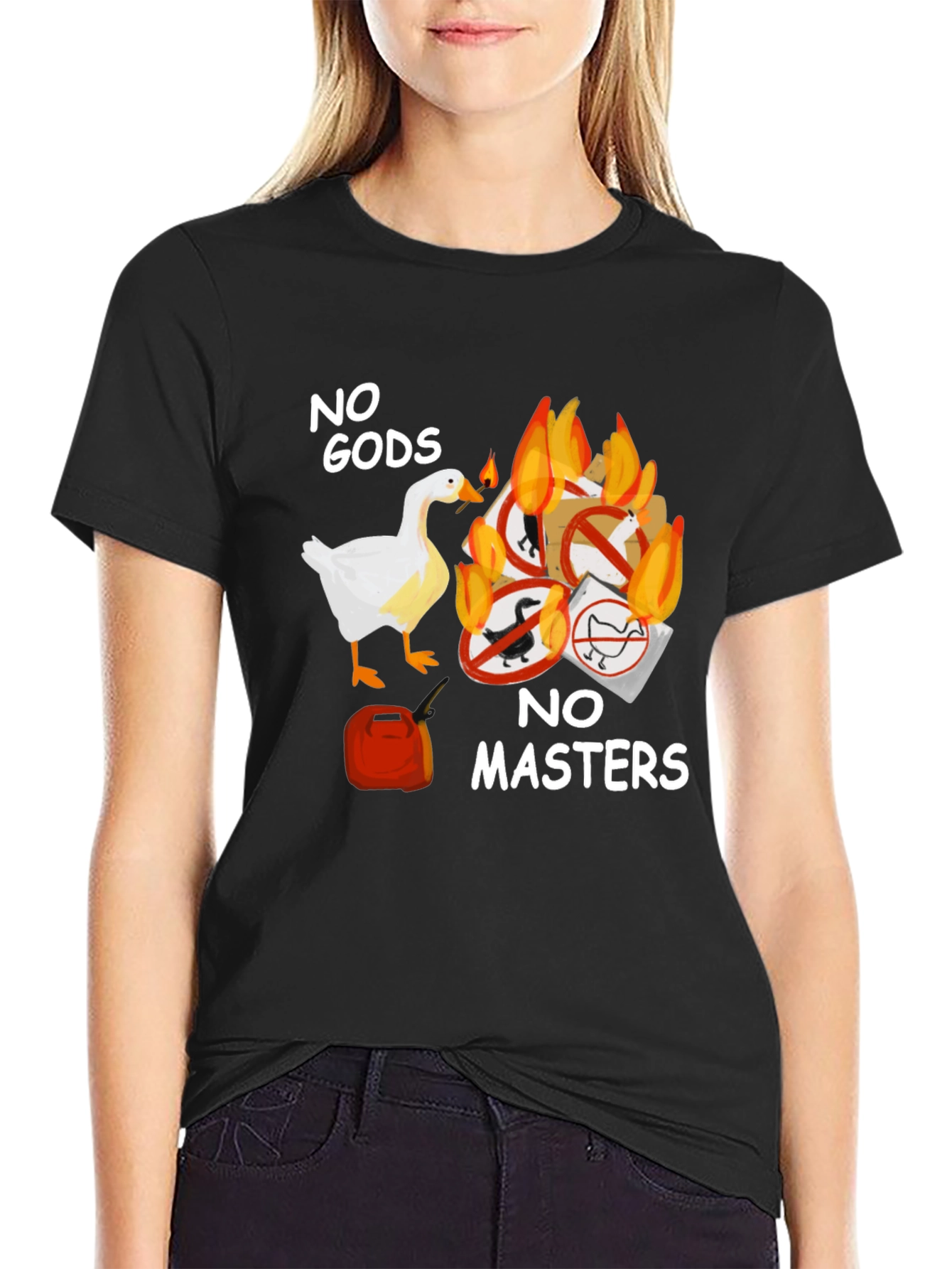 Camiseta Negra: ¡Sin Dioses Sin Amos!