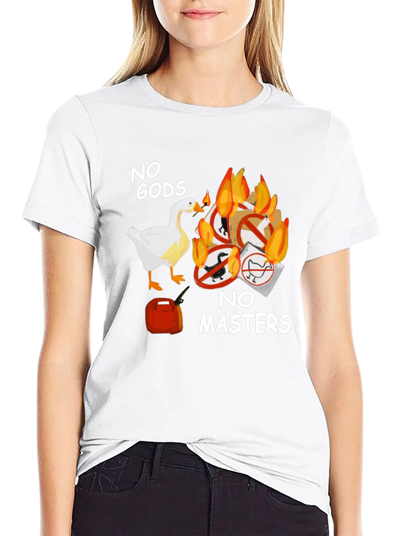 Camiseta Negra: ¡Sin Dioses Sin Amos!