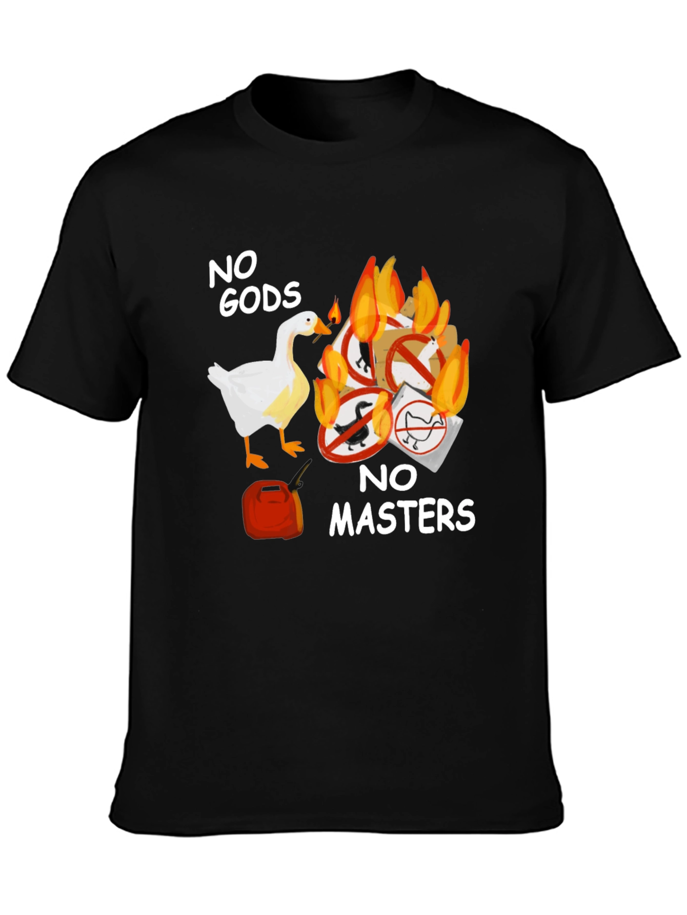 Camiseta Negra: ¡Sin Dioses Sin Amos!