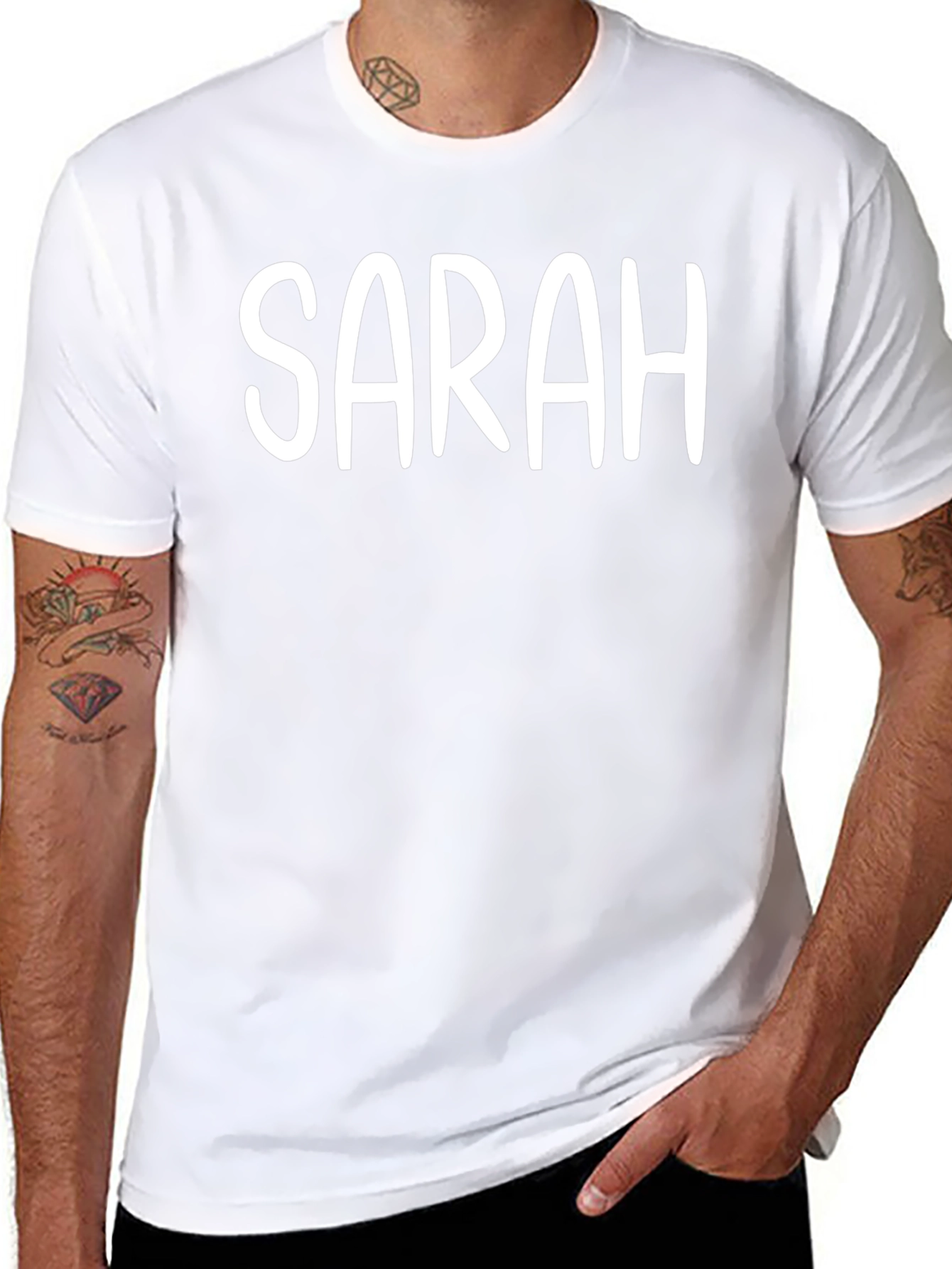Camiseta Negra Personalizada SARAH