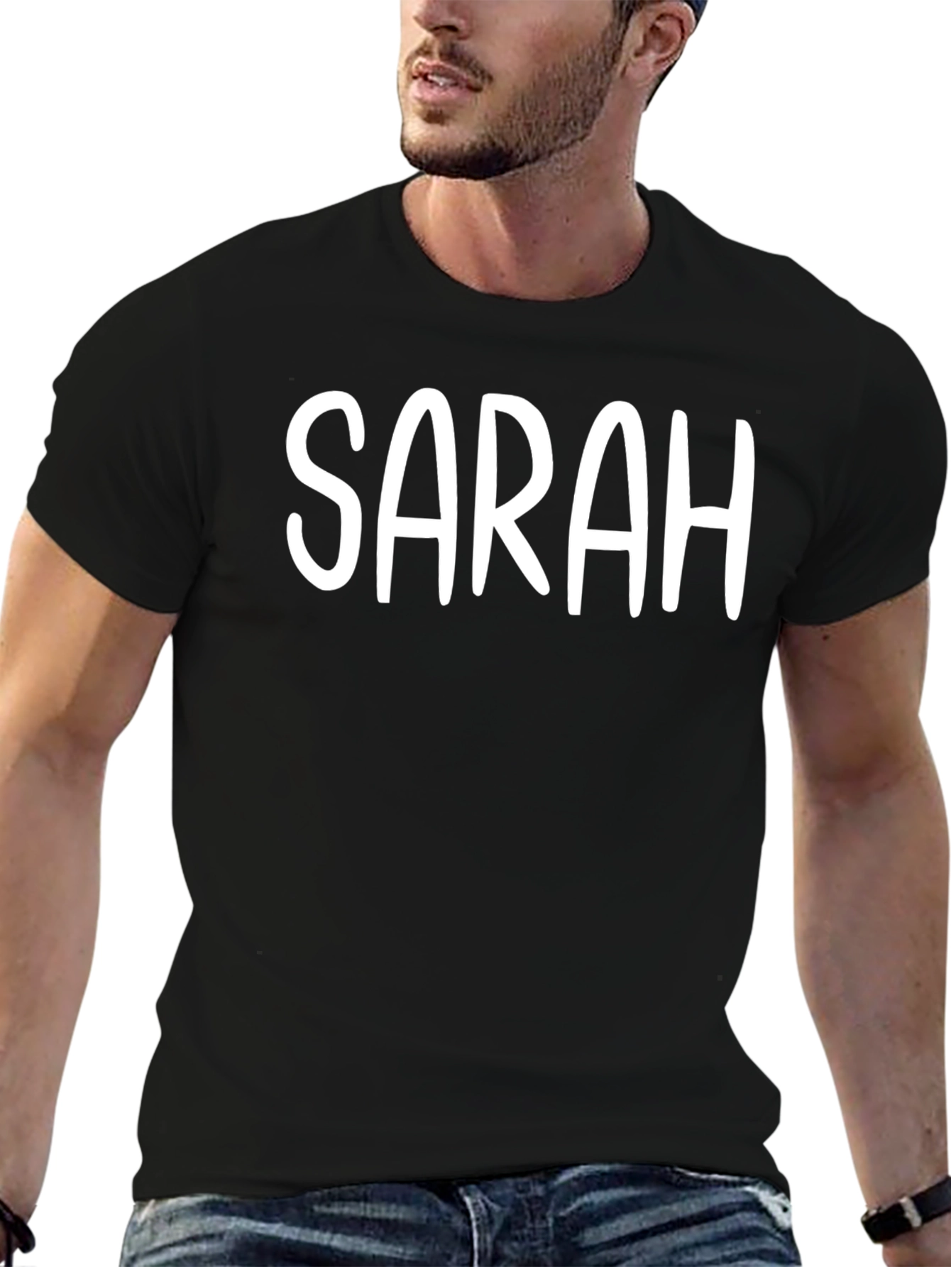 Camiseta Negra Personalizada SARAH