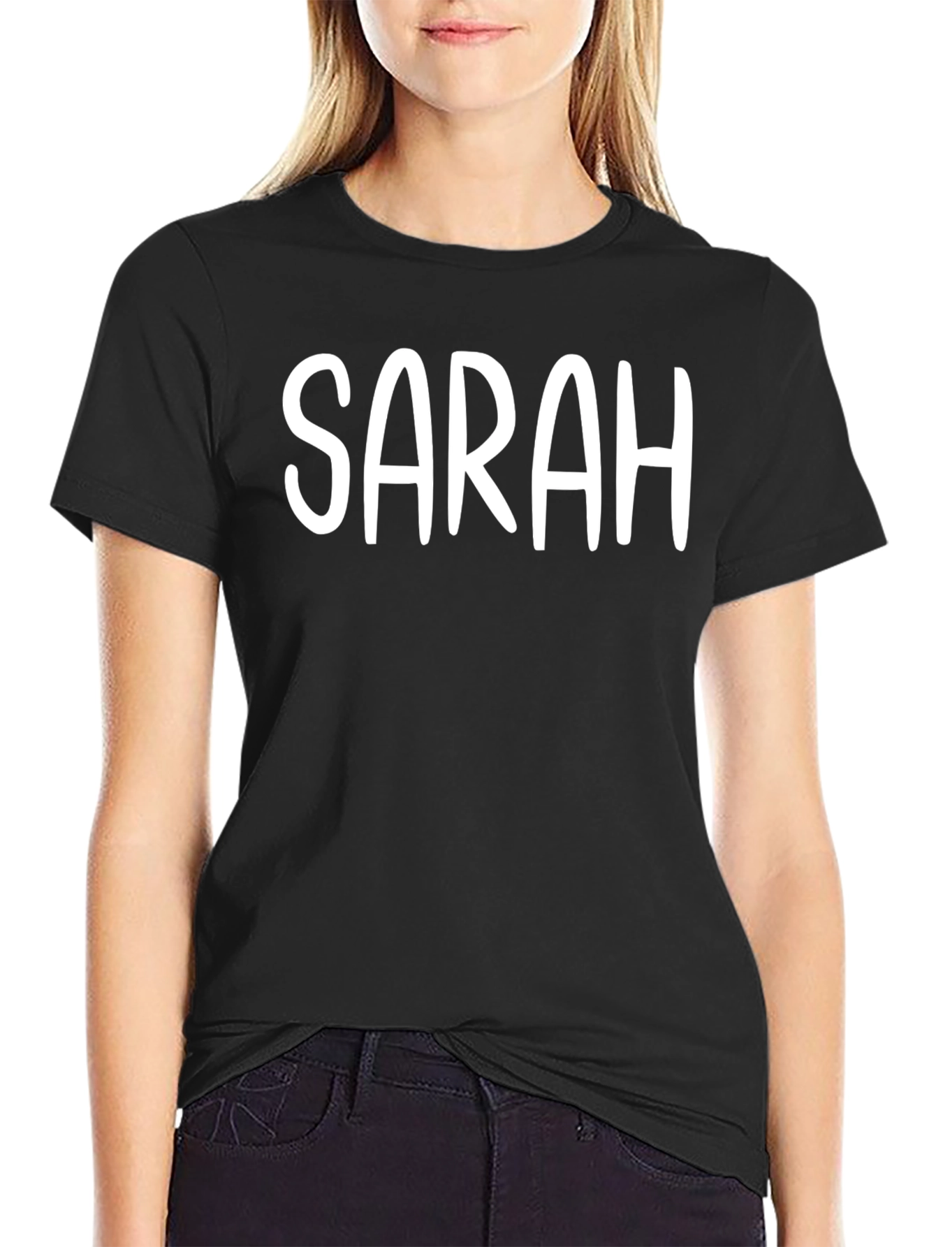 Camiseta Negra Personalizada SARAH