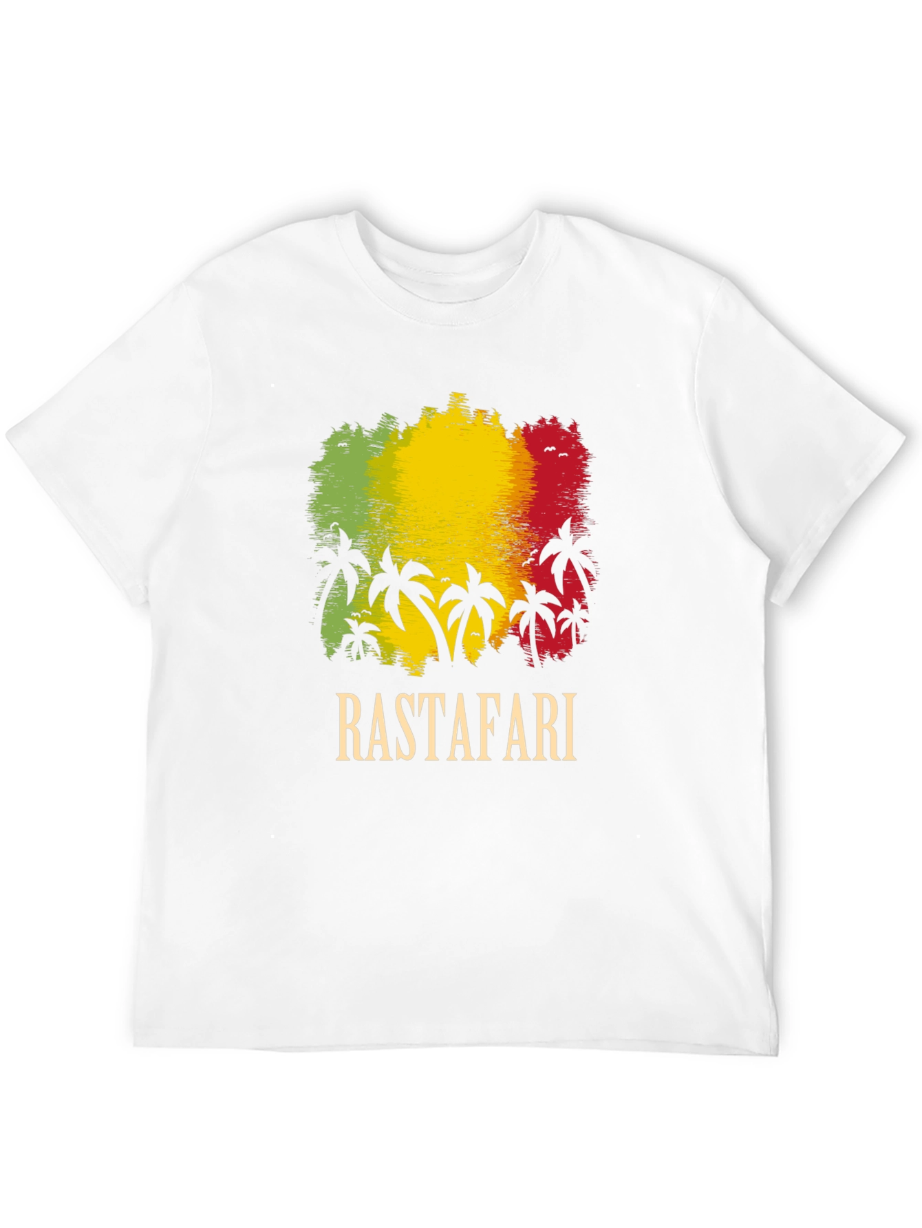 Camiseta Rastafari: Estilo Reggae con Diseño de Palmeras