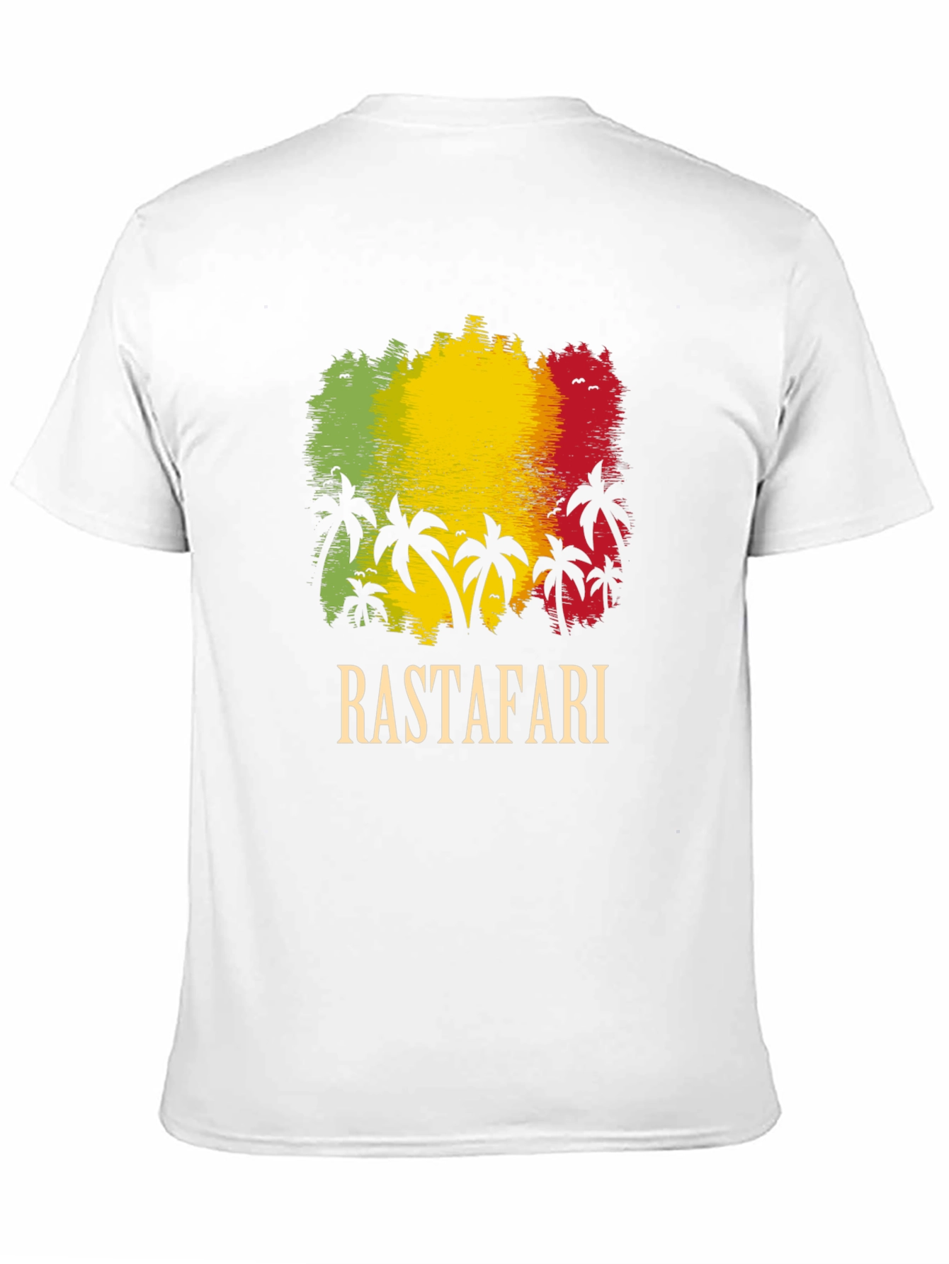 Camiseta Rastafari: Estilo Reggae con Diseño de Palmeras
