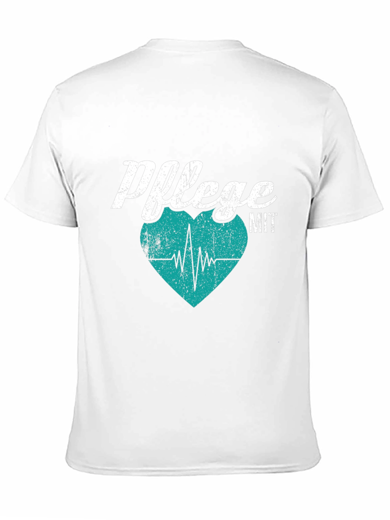 Camiseta Negra Pflege mit Herz