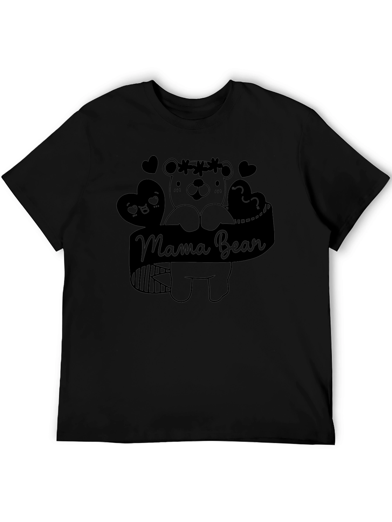 Camiseta Negra Mama Bear con Diseño de Oso