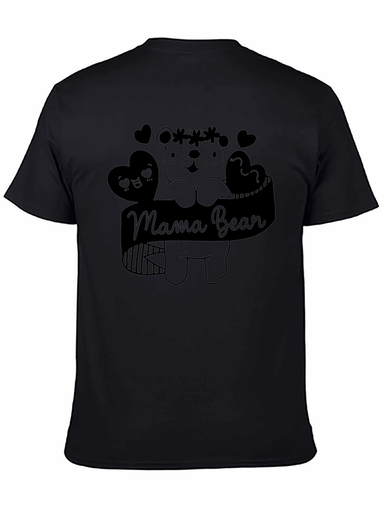 Camiseta Negra Mama Bear con Diseño de Oso