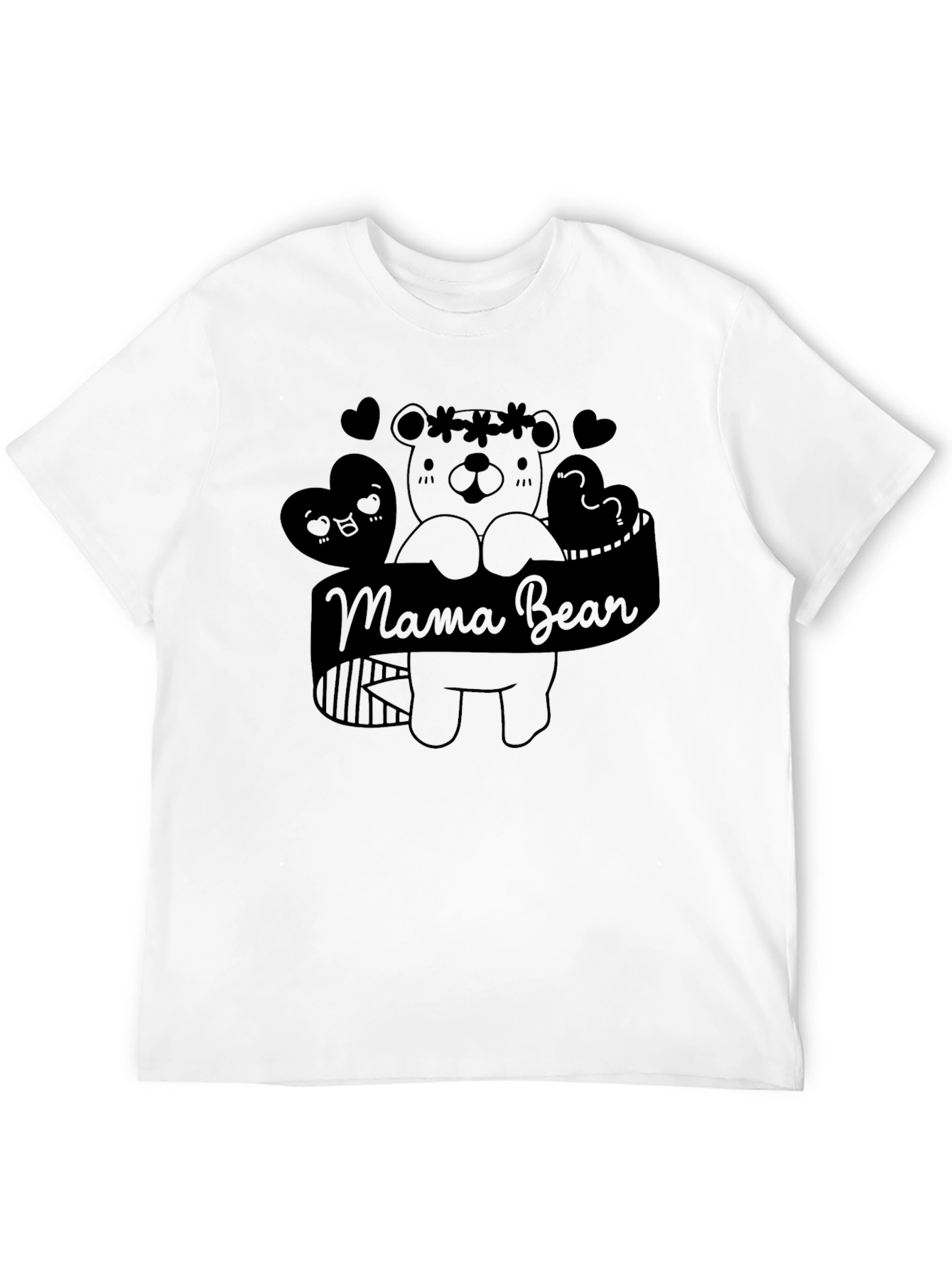 Camiseta Negra Mama Bear con Diseño de Oso