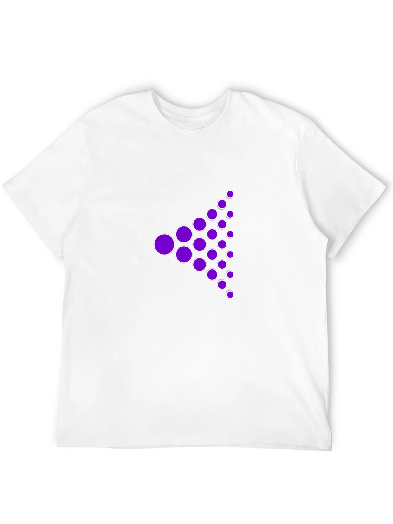 Camiseta Negra Hombre Diseño Puntos Morados