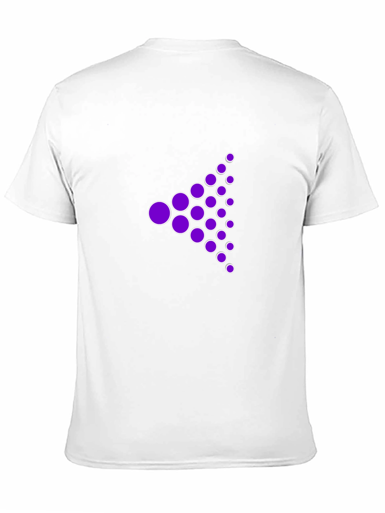 Camiseta Negra Hombre Diseño Puntos Morados