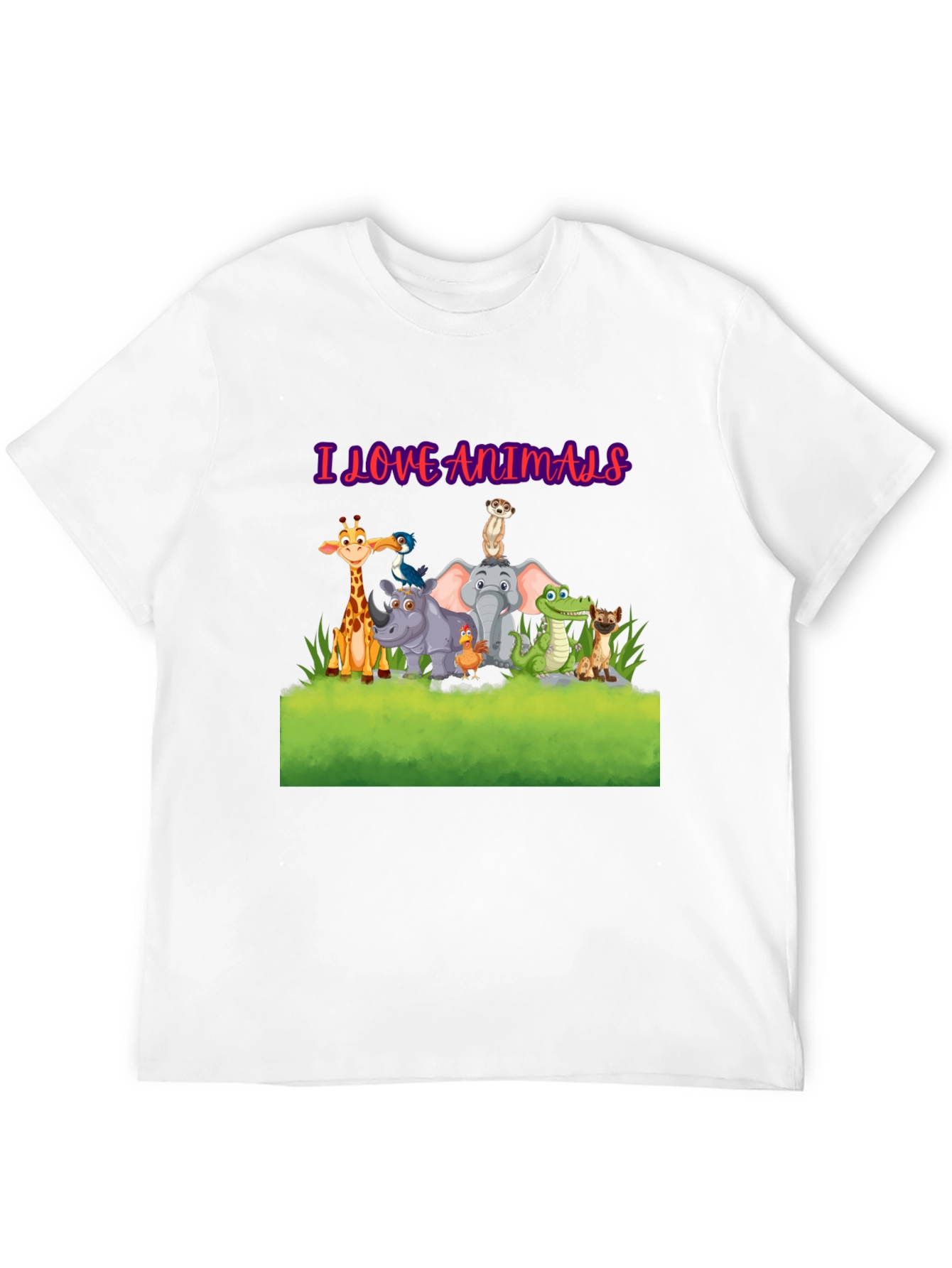 Camiseta Negra Amo a los Animales - Diseño Divertido