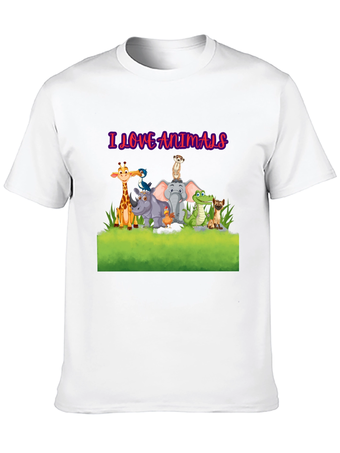 Camiseta Negra Amo a los Animales - Diseño Divertido