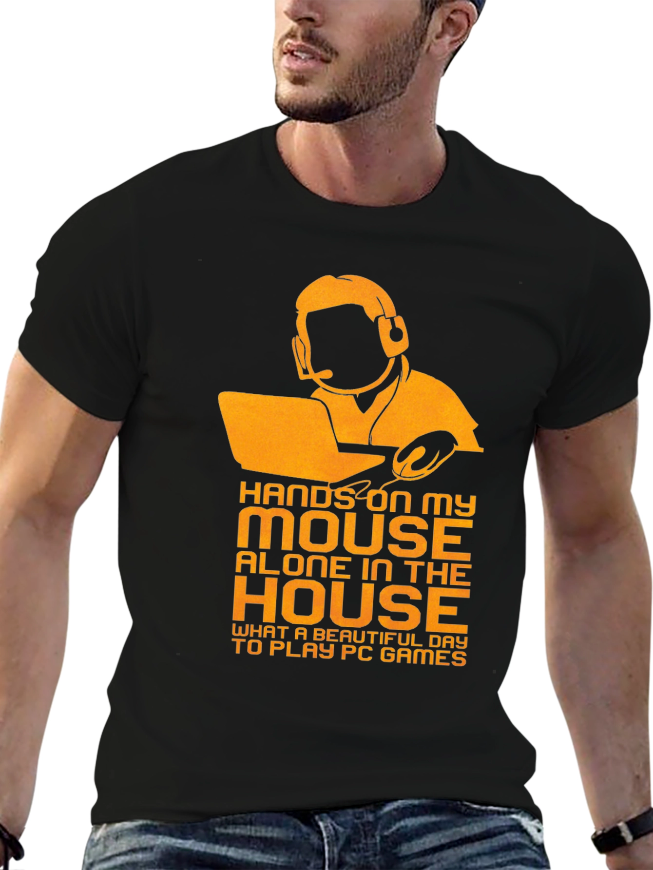Camiseta Negra para Gamer con Diseño Divertido