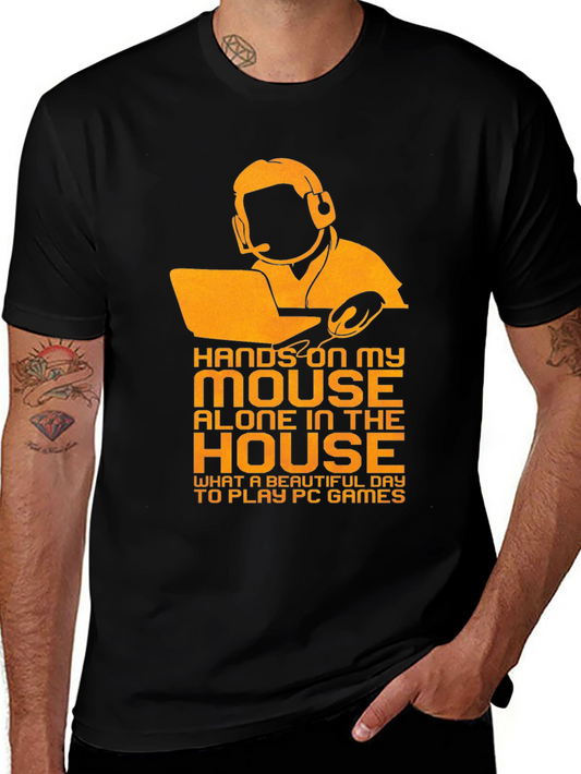 Camiseta Negra para Gamer con Diseño Divertido