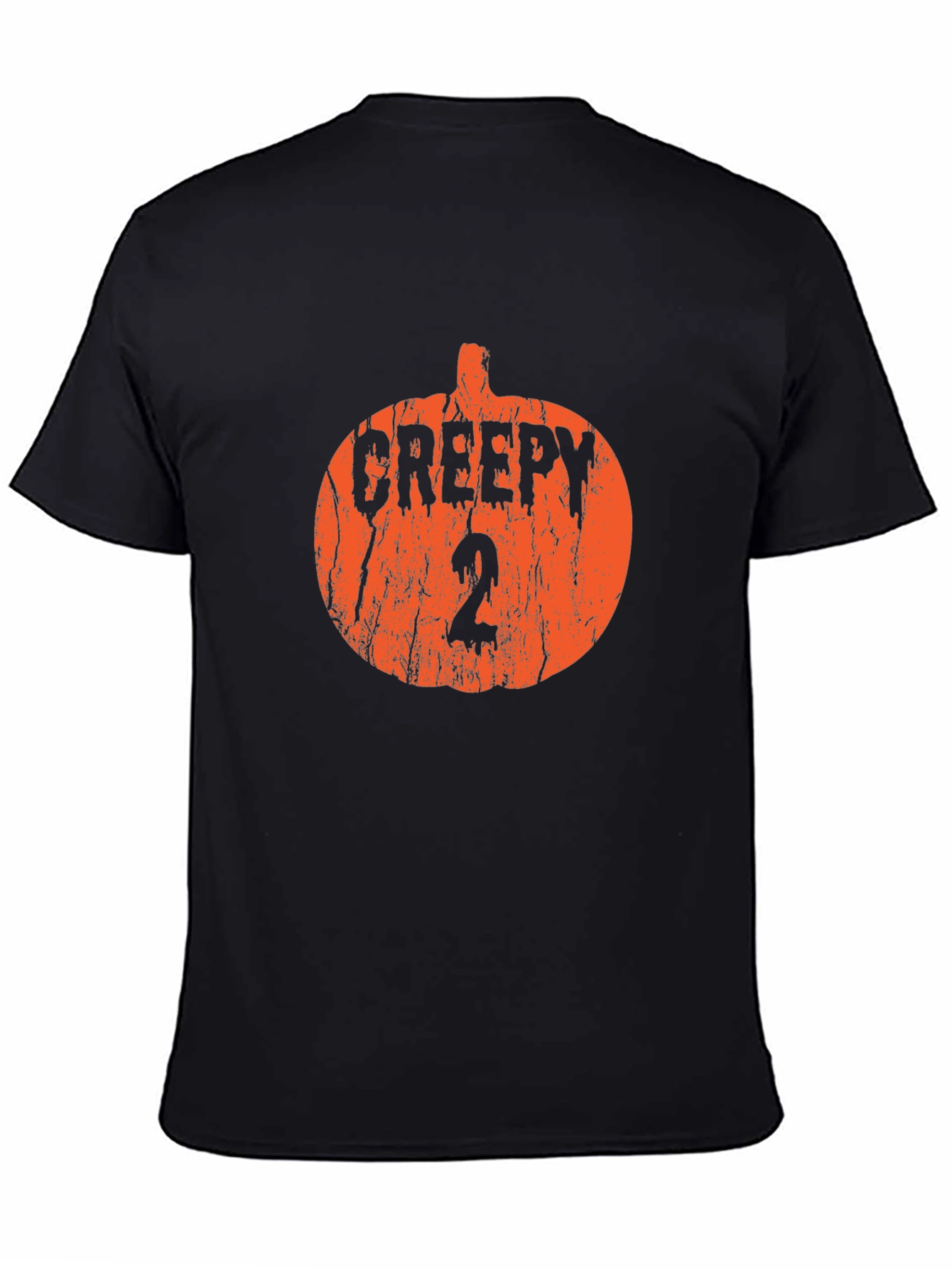 Camiseta Negra Calabaza Creepy 2 Halloween