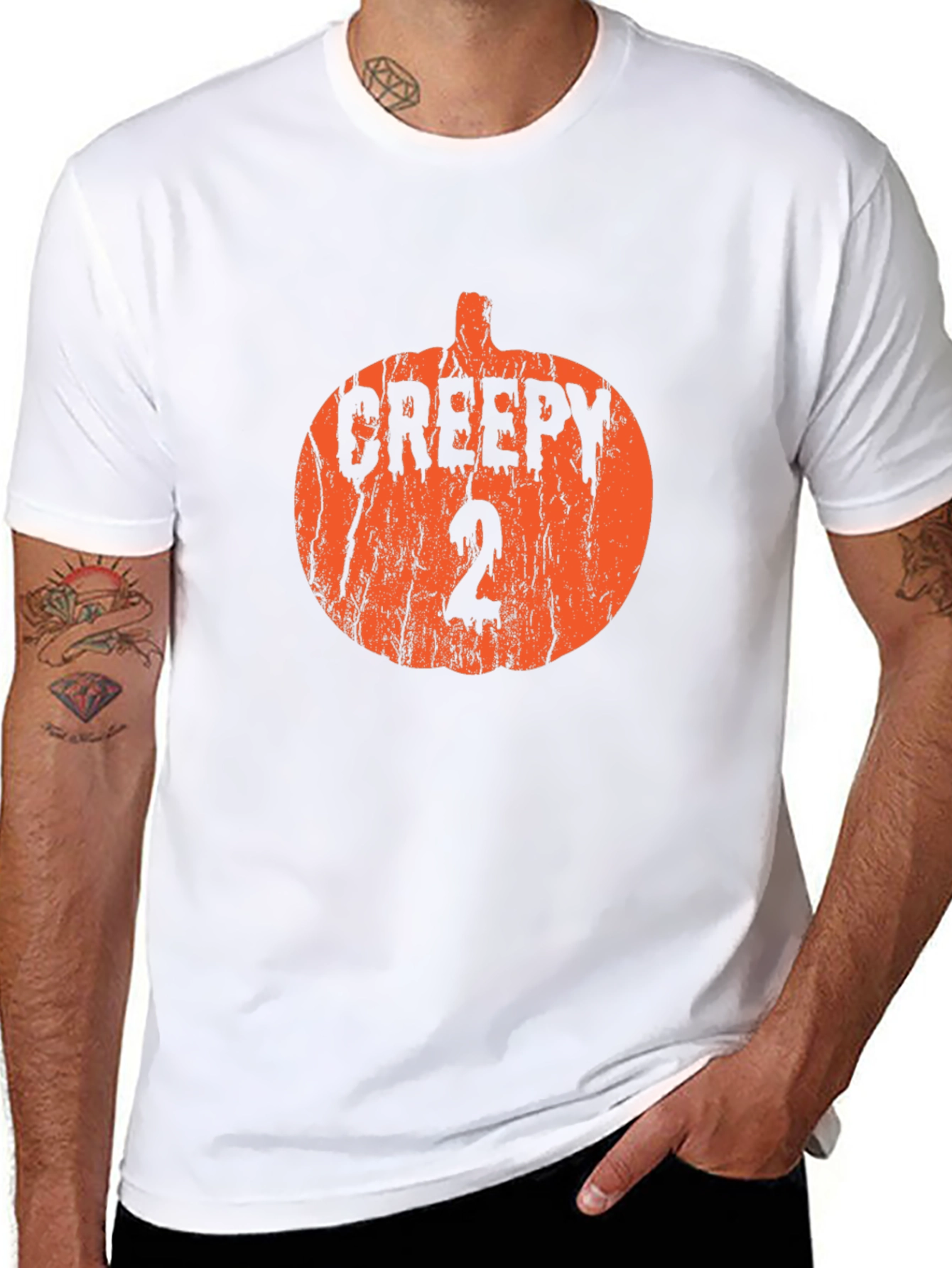 Camiseta Negra Calabaza Creepy 2 Halloween
