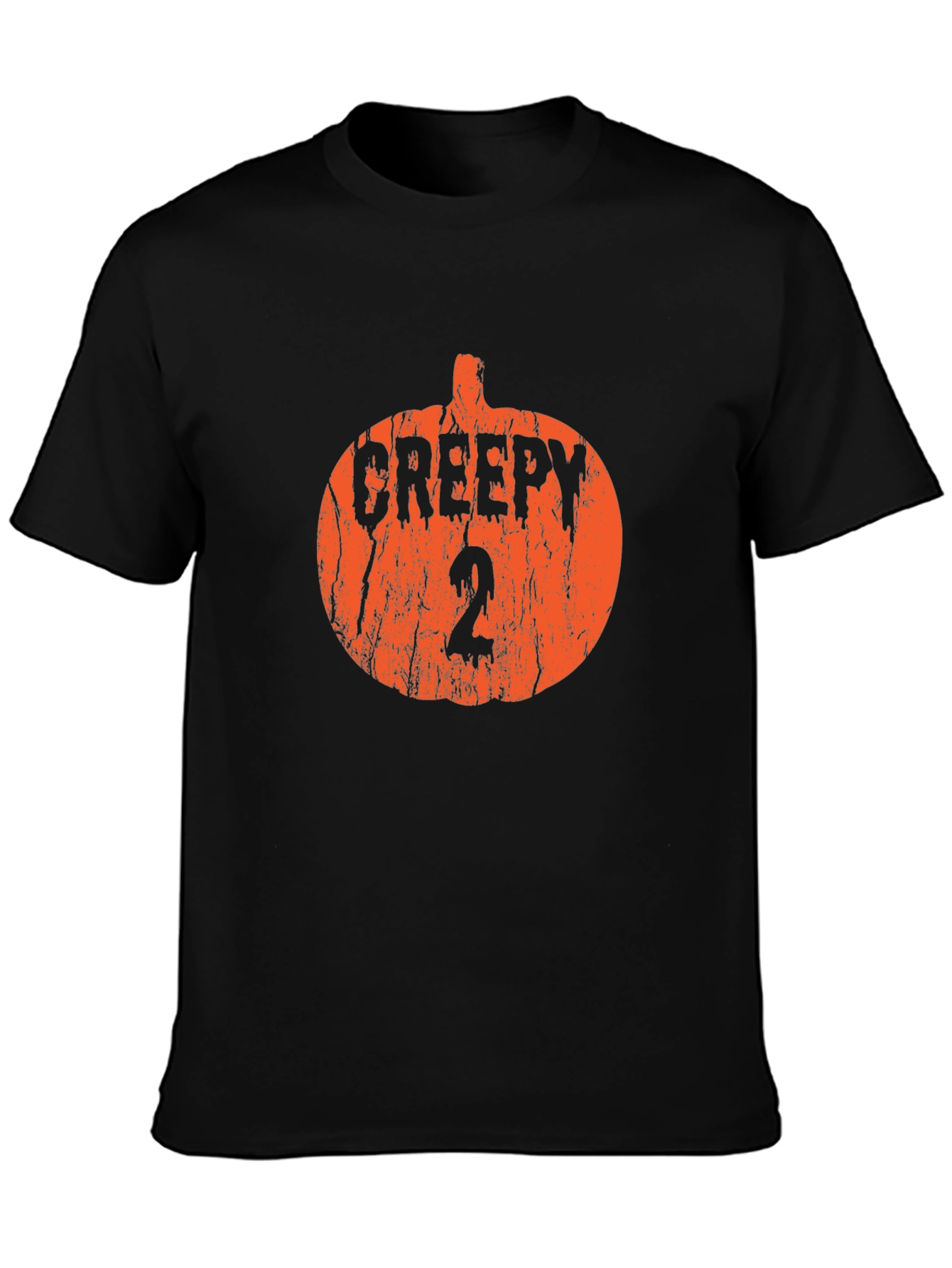 Camiseta Negra Calabaza Creepy 2 Halloween