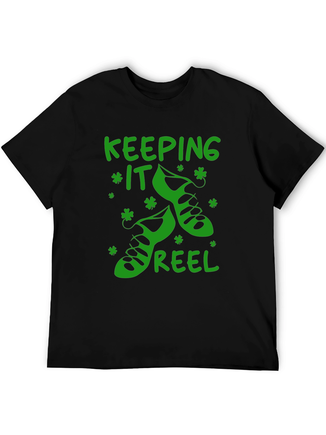 Camiseta Negra Irlandesa: Keeping It Reel