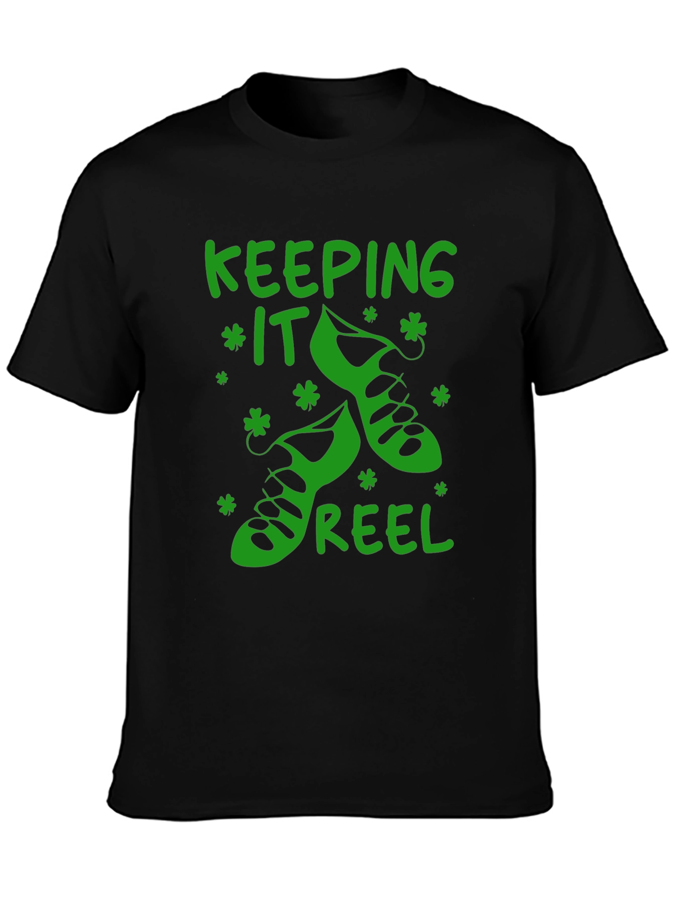 Camiseta Negra Irlandesa: Keeping It Reel