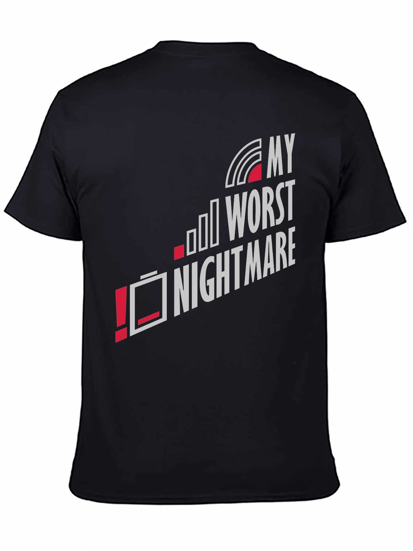 Camiseta Negra My Worst Nightmare: Batería Baja