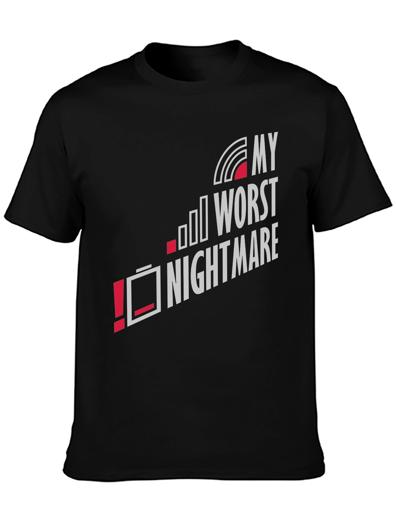 Camiseta Negra My Worst Nightmare: Batería Baja