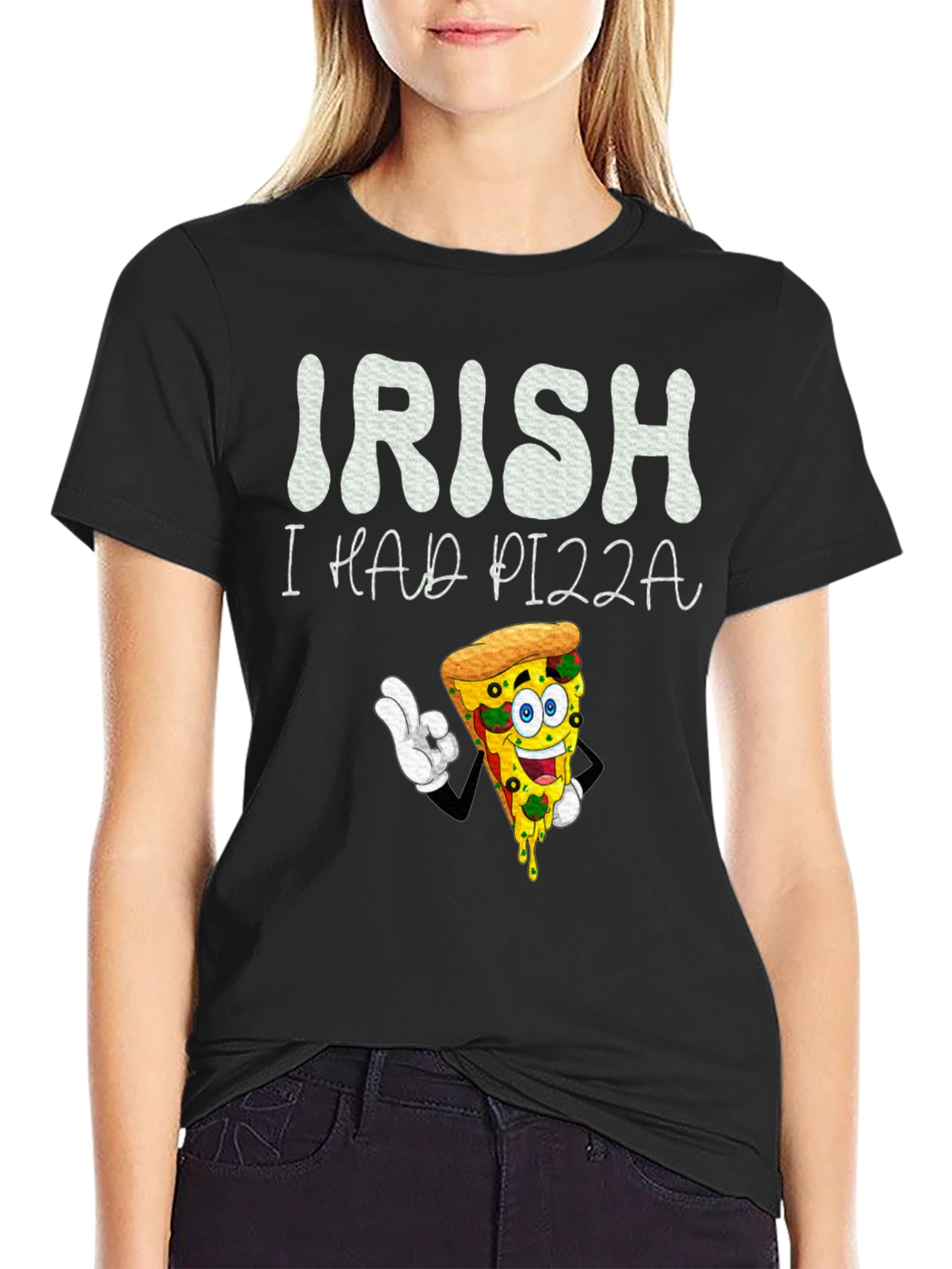 Camiseta Negra Irish I Had Pizza