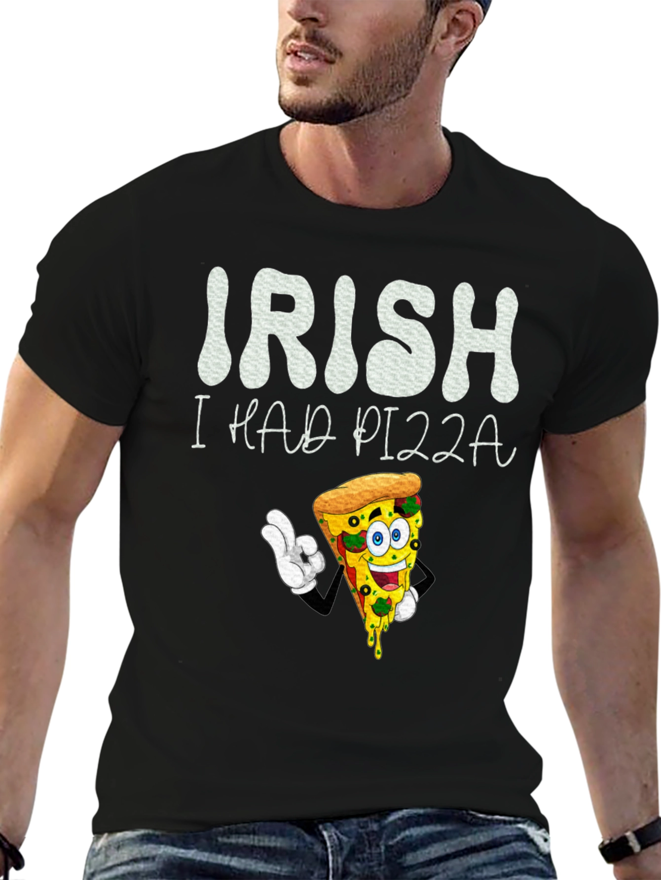 Camiseta Negra Irish I Had Pizza