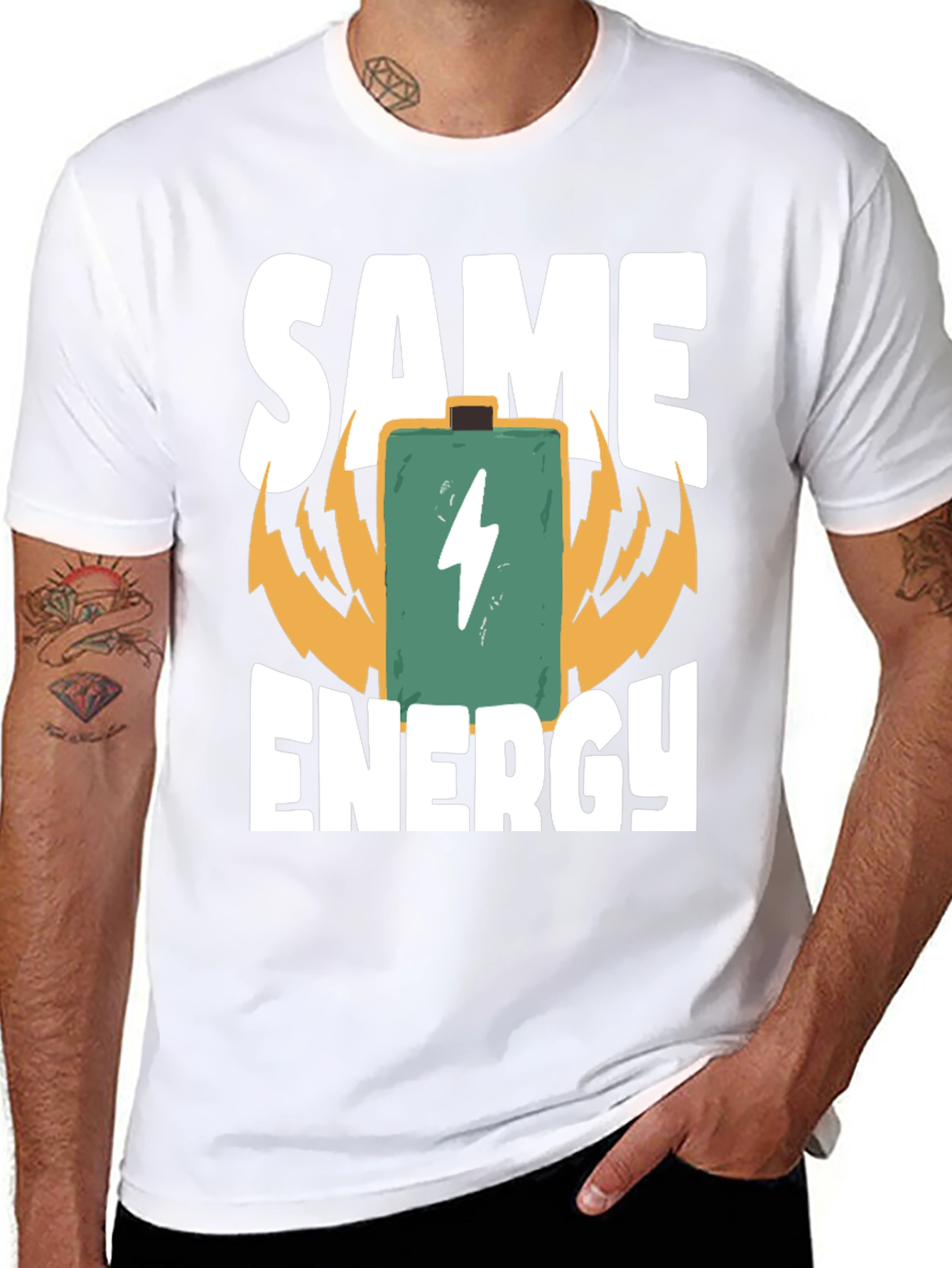 Camiseta Same Energy Negra para Hombre