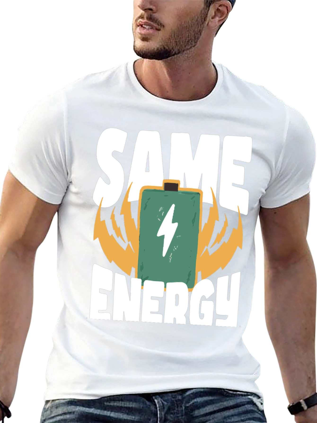 Camiseta Same Energy Negra para Hombre