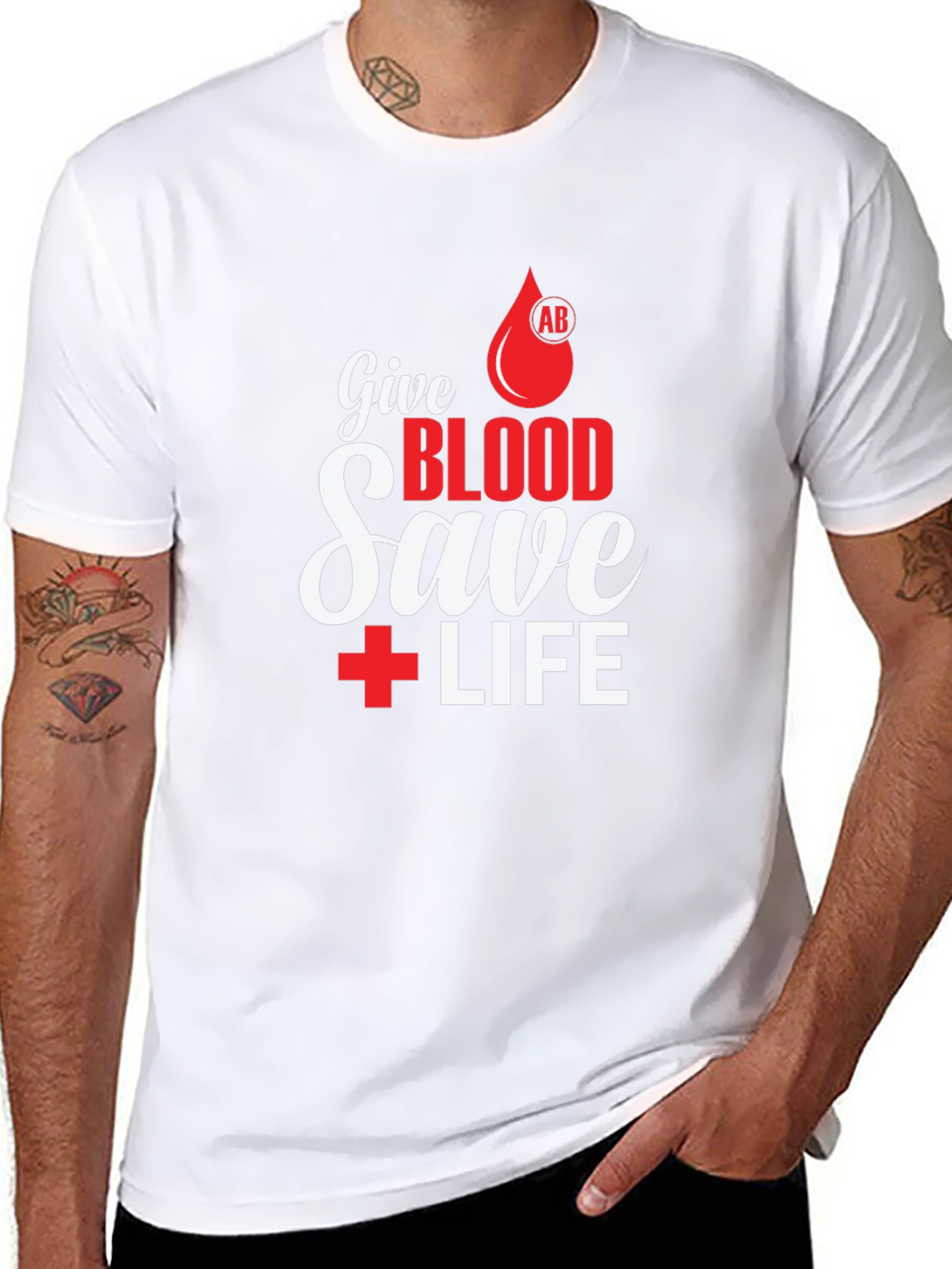 Camiseta Negra Dona Sangre Salva Vidas