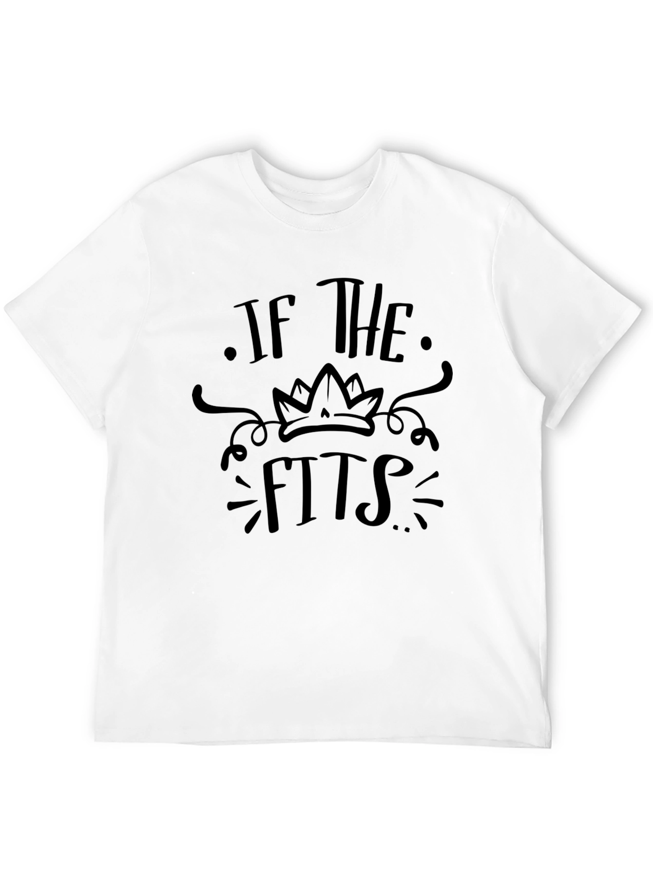 Camiseta Negra con Diseño If The Crown Fits