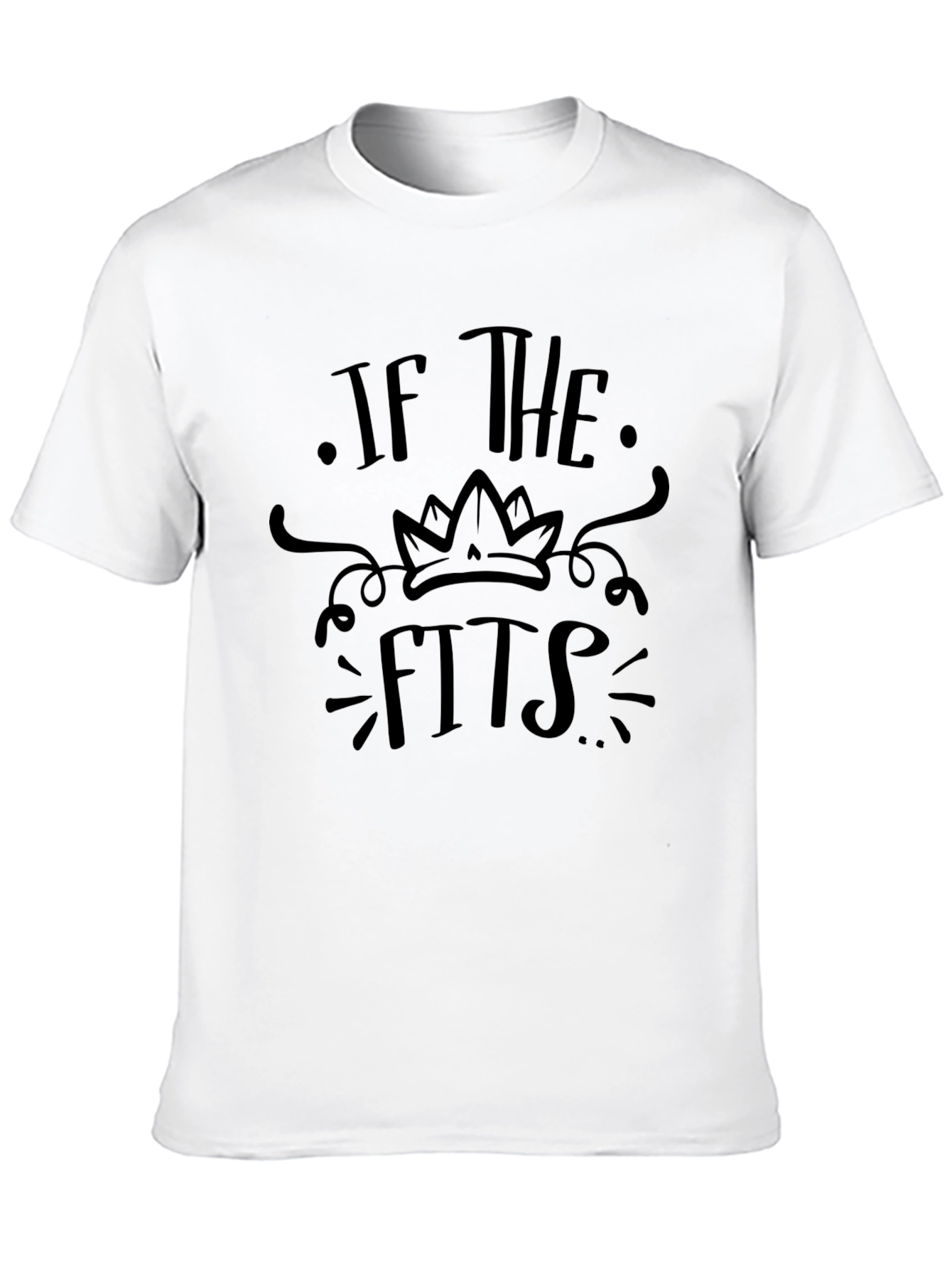 Camiseta Negra con Diseño If The Crown Fits