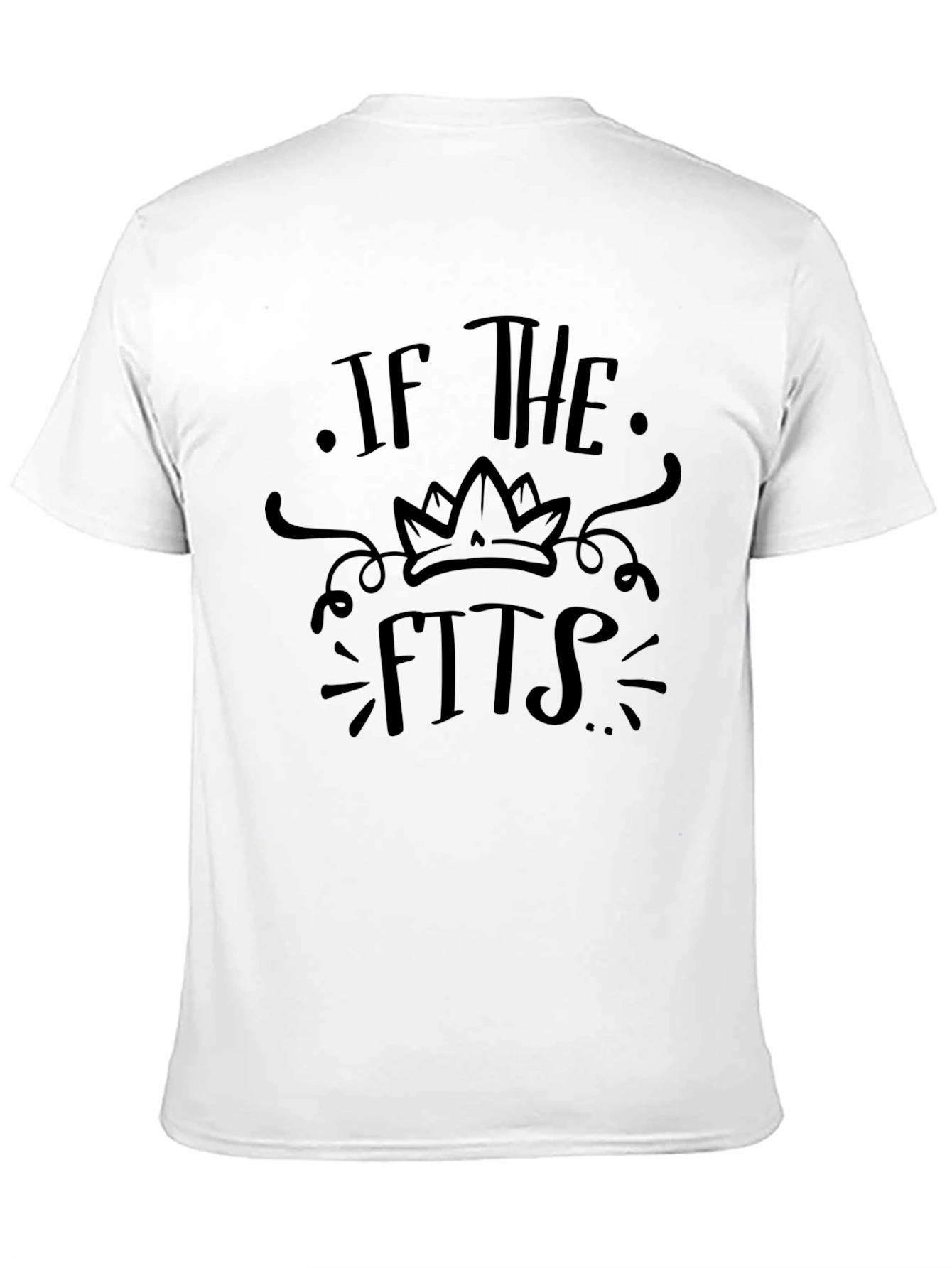 Camiseta Negra con Diseño If The Crown Fits