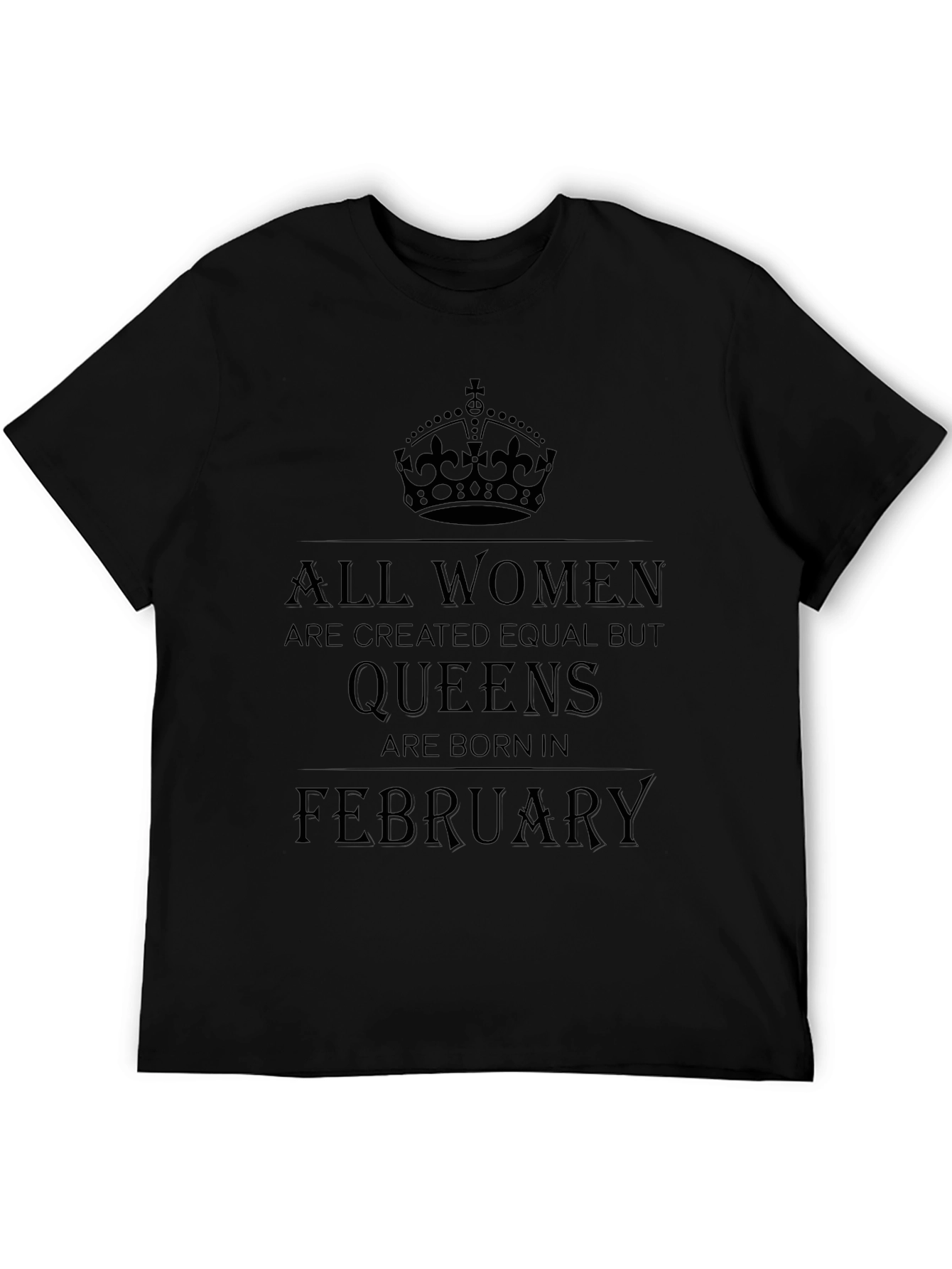Camiseta Negra Queens Born in February