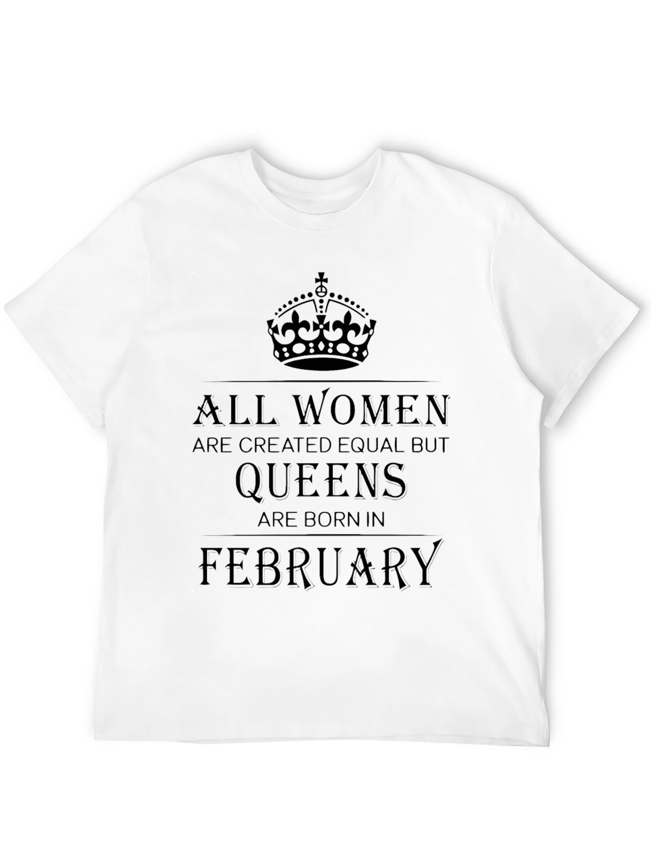 Camiseta Negra Queens Born in February