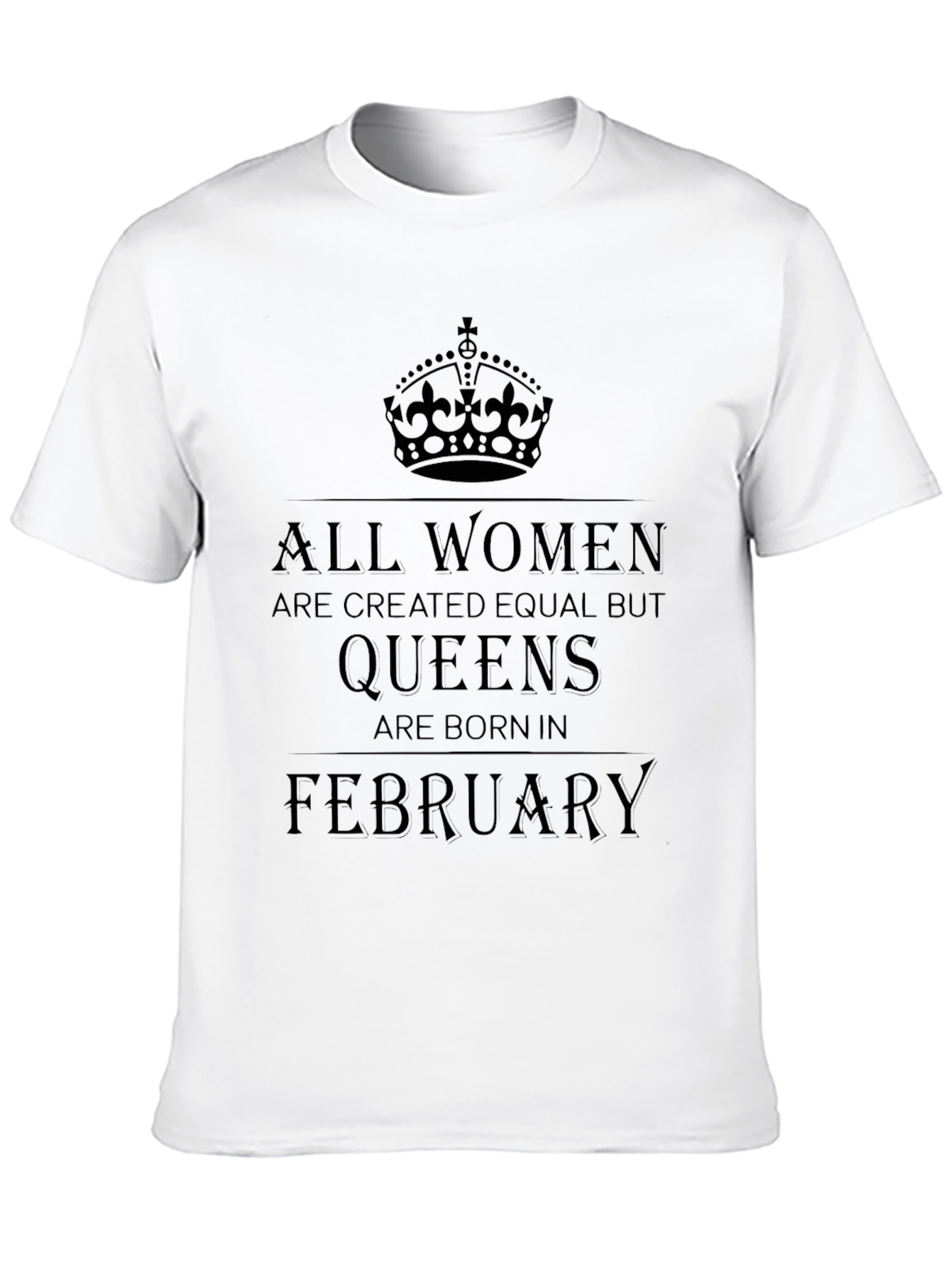 Camiseta Negra Queens Born in February