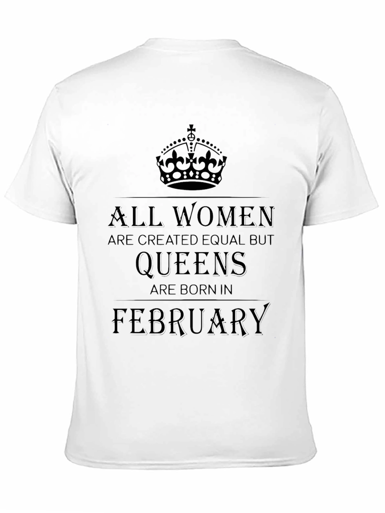 Camiseta Negra Queens Born in February